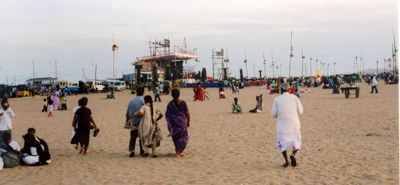 Marina Beach, Chennai, India, May 2002.